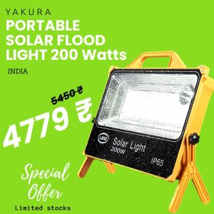 Yakura Solar - Portable Solar Flood Light 200Watts
