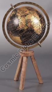 8 Inch World Globe with Wooden Base