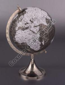 Physical Map Sphere World Globe with a Metal Base