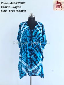Blue Hues Kaftan (Rayon Tie Dye)