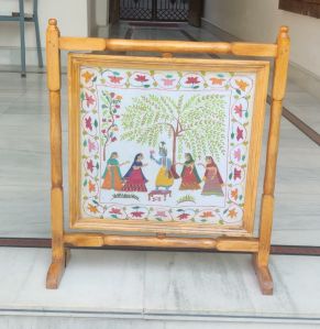 Chamba Rumal with Wooden Frame