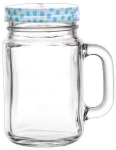 250 ML Handle Mason Glass Jar