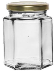 250 ML Hexa Glass Jar