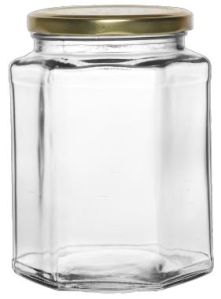 750 ML Hexa Glass Jar