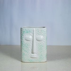 Square Face Ceramic Flower Pot
