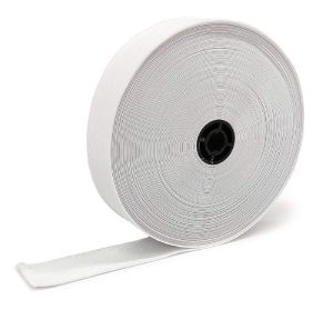 1 Inch Stretchable White Polyester Garment Elastic Tapes 25 MTRS