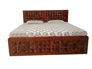 Diamond Solid Wood King Size Bed