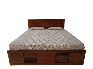 Neo Solid Wooden Double Bed