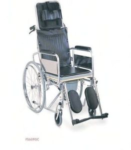Reclining Commode Wheel Chair