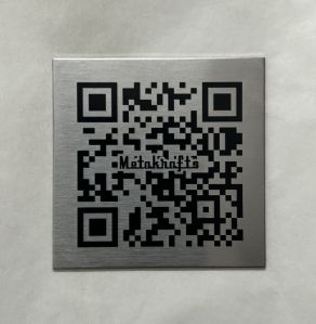 Stainless Steel Etched QR Code Labels