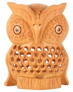 Wooden Owl Statue