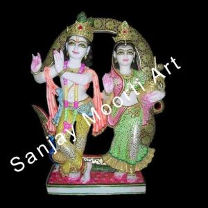 marble radha krishna statue