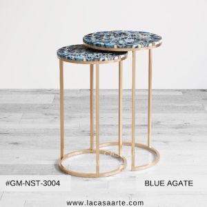 Blue Agate Nested Side Table