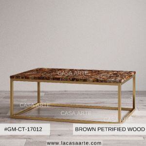 Brown Petrified Wood Coffee Center Table