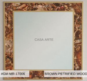 Brown Petrified Wood Mirror