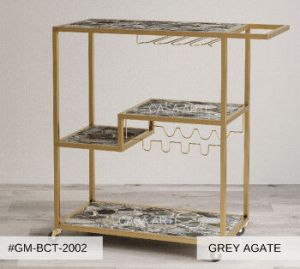 Grey Agate Bar Cart