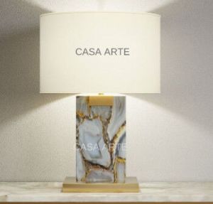 Grey Agate Table Lamp