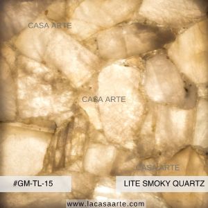 Lite Smoky Quartz Semi Precious Stone Slab