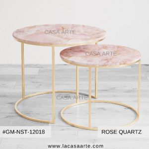 Rose Quartz Nested Coffee Table