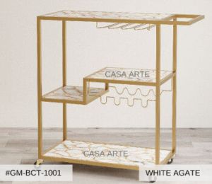 White Agate Bar Cart