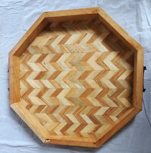 17x17x1.5 Hexagon Designer Serving Tray