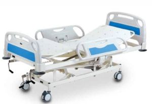 HEIGHT ADJUSTABLE ICU BED WITH POLYMER RAILINGS