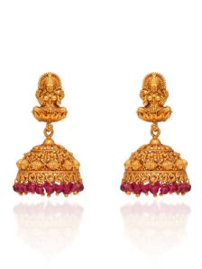 CNB31101 Rajwadi Finish Temple Jhumka Earrings