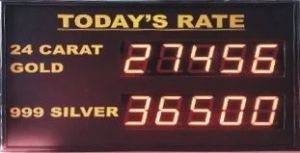 Gold Silver Rate Display Board