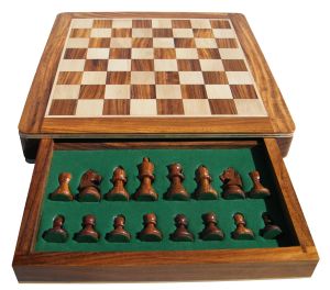 magnetic chess set Square shape Drawer