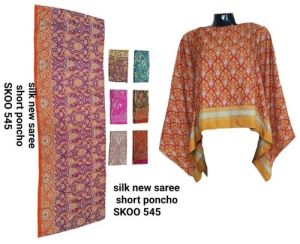 Silk Printed Poncho