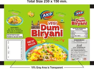 AKP Dum Biryani Corn Puff, Packaging Type : Packet