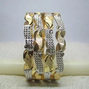 Silver Touch Gold Bangle