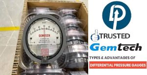 GEMTECH Differential Pressure Gauge Range 0-50 Inches