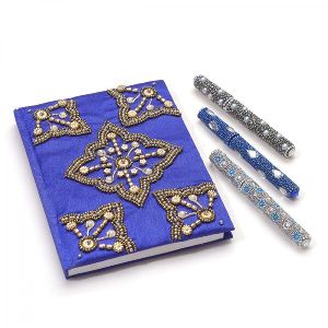 Embroidery Diary With Beaded Pen Set