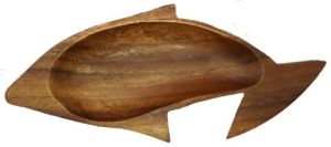 Acacia Wood Fish Shaped Tray