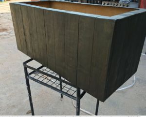 Wooden Texture Planter Box