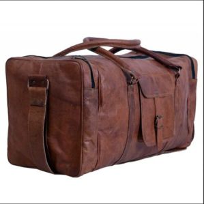 Leather Bag Handmade 22''Inch Square Duffle Bag ph460