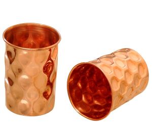 Copper Diamond Design Glass Set