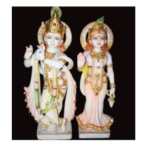 marble radha krishna statue