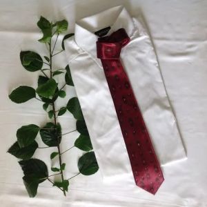 Red Hand Painted Silk Tie