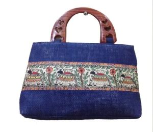 Royal Blue Jute Handbags