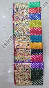 Banarasi Handloom Silk Meena Weaved One Side Border Fabric