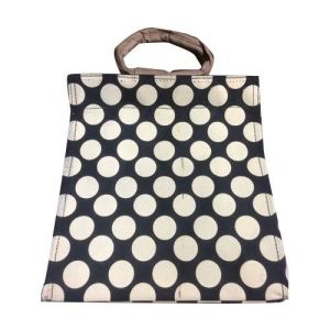 Black and White Dot Lunch Bag