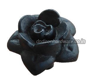Cast Iron Matte Black Lotus Flower  Shaped Cabinet knobs