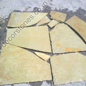 Tandur Yellow Limestone Irregular Size Flagstone Slabs