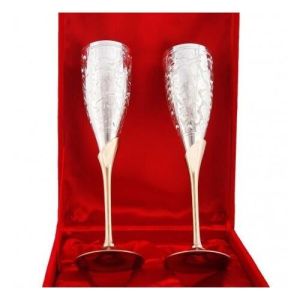 German Silver Conical Glass Set