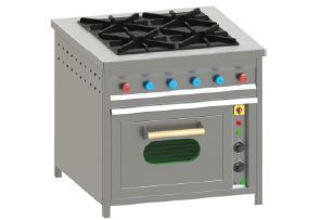 4 Burner Cooking Range with Oven