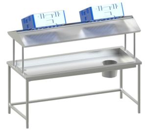 Dish Landing Table with Garbage Chute