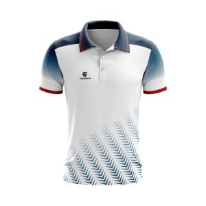 White &amp;amp; Blue Blitz Cricket Shirt