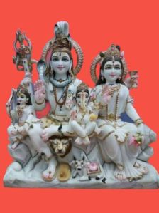 Marble Shiv Parivar Statue